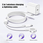 Upgraded Apple Watch Charger, Magnetic 2 in 1 Charger, USB C Charger Block Plug Adapter with 3.3FT iWatch Portable Wireless Fast Charging Cable Cord for iWatch Series Ultra/9/8/7/6/SE/SE2/5/4/3