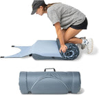 HEST Foamy Camping Mattress Pad - Memory Foam Portable Roll Up Sleeping Cot Mattress for All Adventures - Dual Layer Comfort & Support - No Pump Needed - Water-Resistant Design - Easy Carry Handle