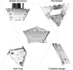 Fire Maple Maverick Wood Stove | Portable Durable Stainless Steel Campfire Stove | Ideal for Camping Backpacking Hiking Trips (Triangle Version)