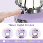 Camping Lantern for Kid Toddler Flashlight with Soft Light & Eye Protection Indoor Outdoor Hanging Tent Portable Night Light Battery Operated Sky Lanterns Rechargeable Lamp Gear Essentials (Purple)