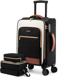 LOVEVOOK Carry On Luggage 22x14x9 Airline Approved,20 Inch Carry-on Suitcase for Women,Softside Suitcases with Wheels,Rolling Checked Luggage with TSA Lock,Lightweight Travel