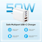 for iPhone 17 16 Charger, 2Pack 50W Fast USB C Charger Block Cubes Multiport USB C Plug,10FT USBC to USBC Cable for iPhone 17/17 Pro/17 Pro Max/17 Air/16Pro Max/16/15 Plus/15 Series, iPad Pro/Air/Mini