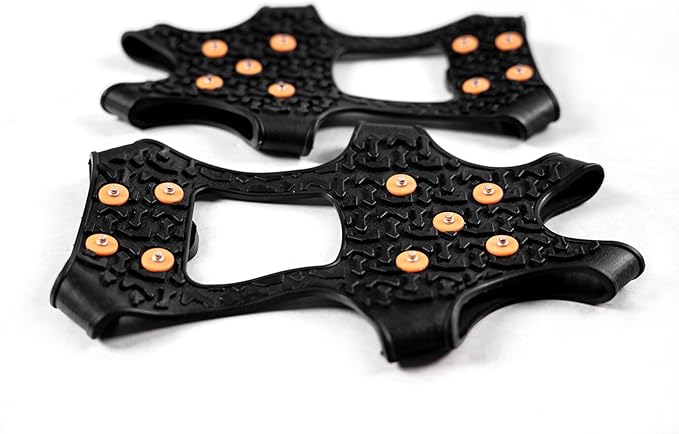 Ice Snow Grips for Boots Shoes, Anti-Slip Rubber Traction Cleats for Walking on Snow and Ice, Easy to use for Hiking, Walking, Climbing, Jogging(S/M/L Size)