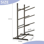 Kayak Storage Rack, Heavy-Duty Metal Kayak Storage Rack Adjustable Freestanding Kayak Stand, Canoe and Paddleboard Kayak Rack for Indoor & Outdoor Use