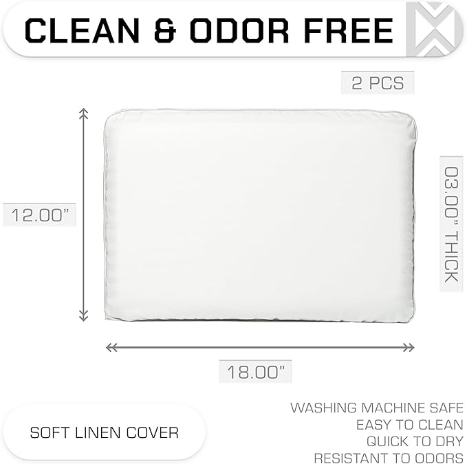 Camping Pillow 2 Pack — Camp Pillow, Memory Foam Pillows 2 Pack — for Sleeping Bag & Hiking, Reliable & Comfortable