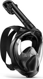 Zenoplige Full Face Snorkel Mask Adults,Dry-Top Snorkeling Gear with Camera Mount,Foldable 180-Degree Panoramic Scuba Mask for Snorkeling Diving Swimming Travel,Snorkel Mask Anti-Fog & Anti-Leak