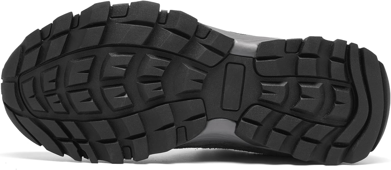 SHULOOK Men's Waterproof Hiking Shoes Lightweight Anti Slip Outdoor Ankle Boots Breathable Hike Trekking Trails Shoe