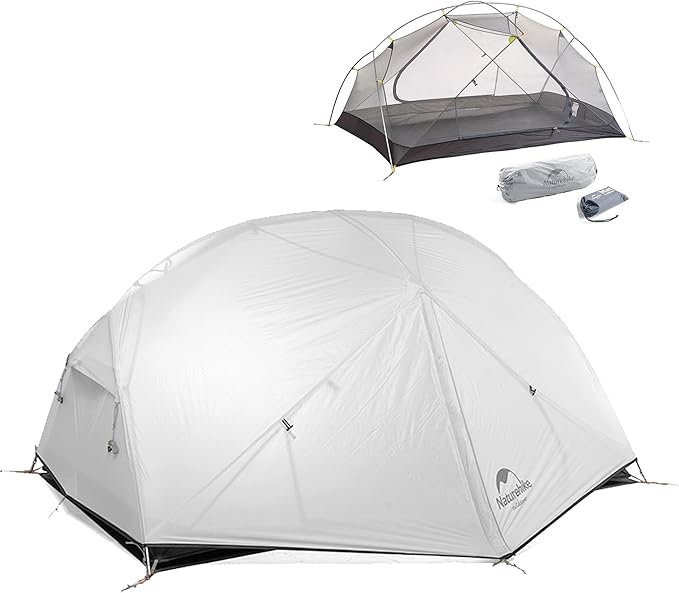 Naturehike Mongar UL Tent [2025 Upgrade] 1.5kg/3.3lb Ultralight Tents,1/2 Person Backpacking Tent,4 Modes of use, Waterproof,Hiking Tents for Camping