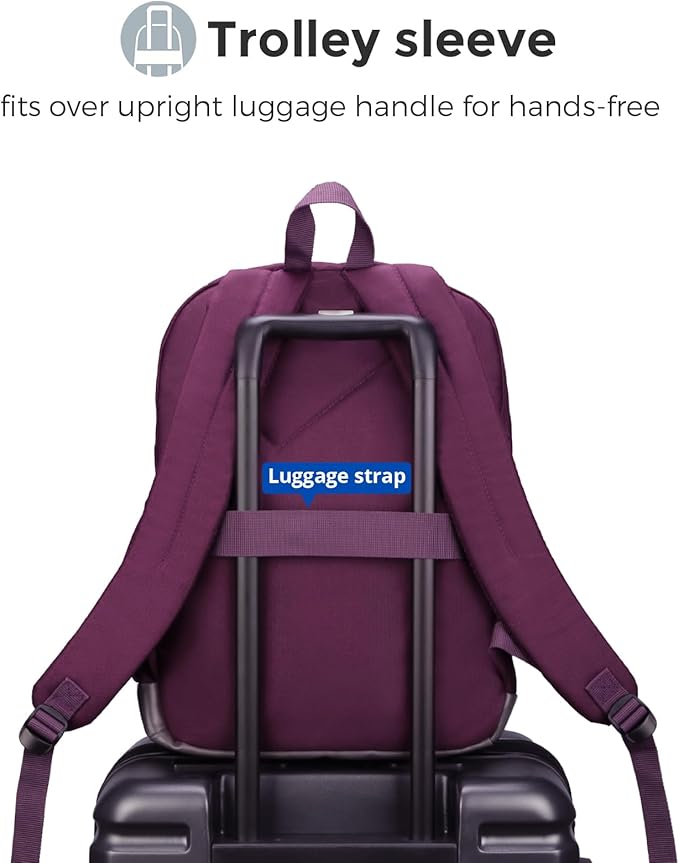 Swissdigital Design Big Student Laptop Backpack with Fun Personalized Patches For College Boy & Girl, Middle High School Teen Bookbag Cool Travel Daypack Purple - Includes 3 Patches | SD1718-51