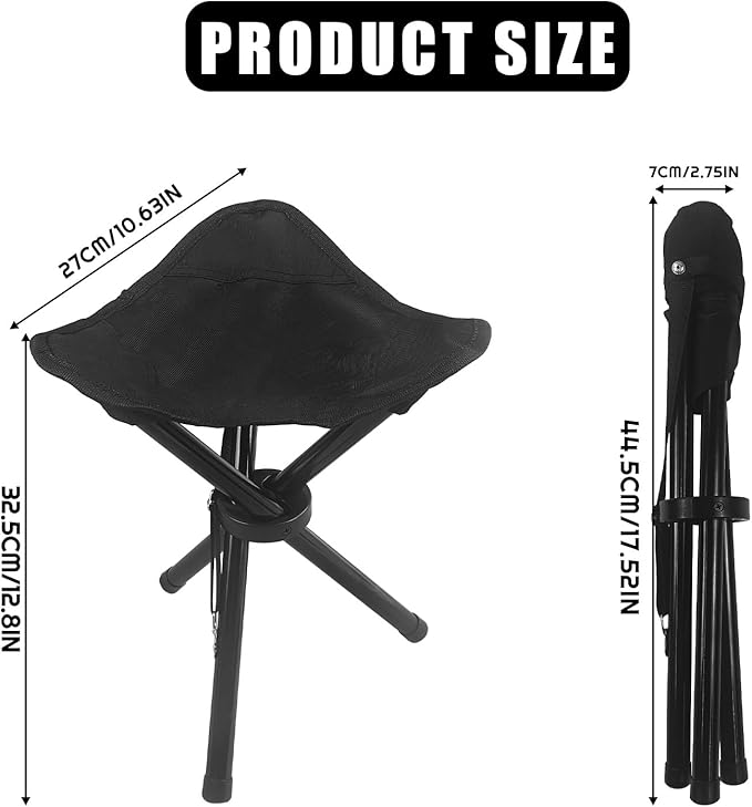 Travel Folding Camping Stool, Outdoor Tripod Seat, Folding Camping Chairs,Fishing Chair for Camping Party Mountaineering Picnic Beach Garden Lawn