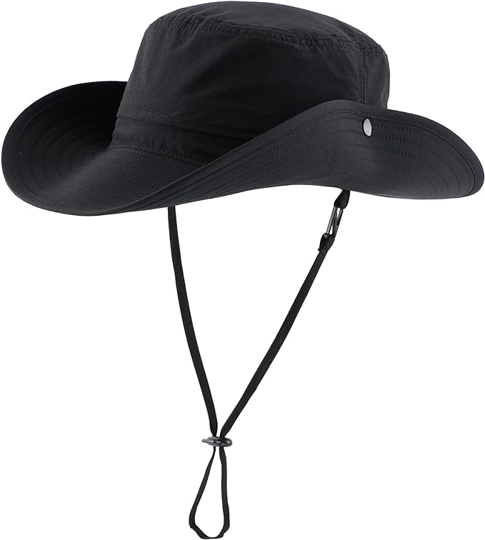 Connectyle Sun Hat for Men Women Outdoor UV Protection Safari Hat for Fishing Hiking Gardening Breathable Cowboy Hat UPF50