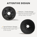 Collapsible Coffee Dripper, Silicone Reusable Coffee Filter Holder, Pour Over Coffee Dripper for Camping, Business Trip, Single Pour Over Coffee Maker (Black)