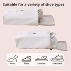 tianzong Shoe Bags for Travel, Waterproof Shoe Storage Organizer with Zipper for Men and Women (2 Pack, Pink)