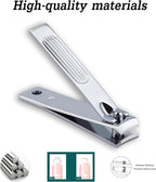 Nail Clipper Set, 6 Pcs Toenail Clippers, Stainless Steel Fingernail Clipper, and PU Leather Manicure Set, Gift Ideas (Beige)