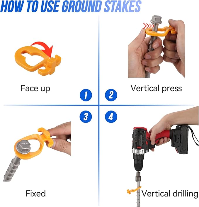 16 PCS Screw in Tent Stakes for Women Men - Ground Anchors for Sand, Canopy, Trampolines, Camping Aluminium Heavy Duty Rust Prevention Pegs Drillable Lightweight Safe - Silvery 14 inch