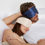 Dore & Rose Deep Sleep Mask Light Blocking, 23 Momme Mulberry Silk Eye Mask, Ultra Soft, Adjustable - Travel Sleeping Mask for Men & Women - Dark Blue