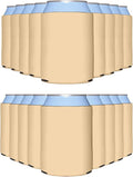 PartyPrints 1000 Pack Peach Blank Can Cooler Sleeves, Customizable Bulk Can Coolers, Extra-Thick Collapsible Drink Insulator Sleeve, Beer Can Coolers for Party Beverages