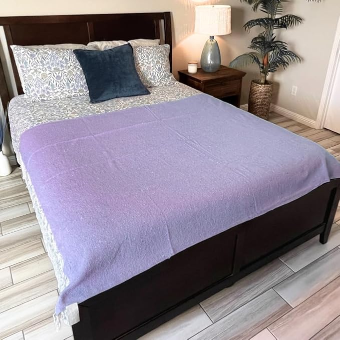 Open Road Goods Solid Color Mexican Yoga Blanket – Large Handwoven Throw for Yoga, Beach, Camping or Home – Soft and Durable Cotton Blend