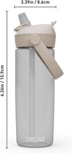 CamelBak Thrive Flip Straw Tritan Renew Water Bottle Clear, 20oz