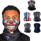 S A Company 5-Pack UV Face Shield | UV 30+ Multipurpose Neck Gaiter Balaclava for Adults