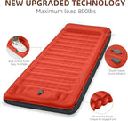 Double Sleeping Pad Camping, Self Inflating 6'' Extra-Thick 2 Person Pillow Built-in Foot Pump Waterproof Inflatable Sleeping Mat Backpacking, Tent, Hiking, Portable Camping Pad