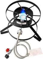 Vivicreate High Pressure Propane Gas Outdoor Burner Stove Cooker Burner Turkey Fryer 35000 BTU power with Regulator and Hose parrilla de gas estufas de gas para cocinar afuera