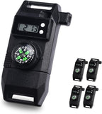 5/8 Inch Compass Flint Scraper Fire Starter Whistle Buckle Paracord Bracelet Outdoor Camping Emergency Survival Travel Kits