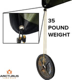 Arcturus Insulated Tarp, Reusable Heavy Duty Thermal Survival Blanket – 60x82in, Reflects 90% Body Heat, Waterproof, Windproof, 3-Layer Design, Reinforced Grommets, Black