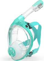 Full Face Snorkel Mask- Snorkeling Gear for Adults with Safe Dry Top Breathing System, Latest Foldable Panoramic View Snorkeling Mask for Men and Women, Anti Fog Anti Leak