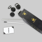 40 Oz Water Bottle with Straw Stainless Steel Sports Water Bottle with 3 Lids (Straw, Chug and Flip Lid) Insulated Leak Proof Metal Jug for Men & Women - Black