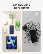 charmast Portable Charger with Built in Cables, 10000mAh Slim Power Bank, 15W USB C in&Out Port High Speed Charging External Charger, Battery Pack Compatible with iPhone 16 15 13 Samsung Google iPad