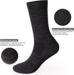 EnerWear 4 Pack Women's Merino Wool Outdoor Hiking Trail Crew Sock