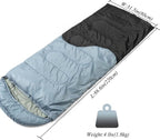 Sleeping Bag - 3 Seasons for Adults Kids Boys Girls Camping Hiking - Warm Cold Weather Lightweight Portable with Compression Bag for Backpacking in Spring, Summer, Fall and Winter