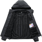 MOERDENG Women's Waterproof Rain Jacket Lightweight Raincoat Hooded Hiking Jacket Softshell Windbreaker