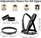 Reflective Running Gear Reflective Vest & Reflective Armband & Reflective Belt 3 Pcs Set, High Visibility Reflective Gear Night Cycling Walking Safety Vest Straps for Men Women Kids