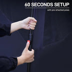 EVER ADVANCED Blackout 6 Person Camping Tent, Instant Cabin Tent for Family with Vestibule and Large Mesh Windows, 60s Easy Setup, Double Layer, Water-Resistant