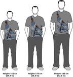 KL928 Canvas Sling Bag - Small Crossbody Backpack Shoulder Casual Daypack Rucksack for Men Women(Large Version)