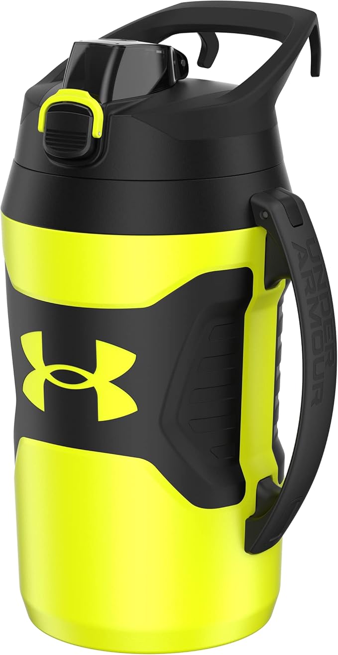 Under Armour Half Gallon Water Bottle Insulated, 64oz Insulated Water Bottle with Handle, Sports Water Jug, Fence Hook, Leak Resistant, for Baseball, Football & More
