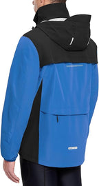baleaf Men's Rain Jacket Waterproof Windbreaker Raincoat Running Cycling Hiking Gear Hood Lightweight Reflective Packable