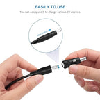 Powseed 5V Universal DC Power Cable, USB to DC Charging Cord with 13pcs Adapter Plugs for Webcam Router, Recorder, Bluetooth Speaker, Scanner, DVR, Hard Disk Box, USB-HUB etc.