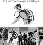 Water Backpack Black Hydration Backpack with 3 Liter Bladder Lightweight & Waterproof Hydration Pack for Hiking, Cycling, Running,Climbing Outdoorer ,Gift for dad