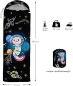 HOSIMA Cartoon Axolotl Sleeping Bags for Kids 10-12,Blue Cartoon Kids Sleeping Bags for Girls Boys,Compact Sleeping Bag for Camping Essentials and Hiking.