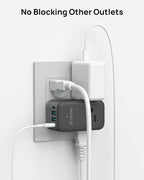 TROND Multi Plug Outlet Extender, 3 AC Outlet Adapter with 360 Rotating Plug, Black Power Splitter with PD 20W USB C Charger, A Compact Solution to Home Dorm Room Travel Cruise Essentials