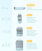BAGSMART 6 Set /4 Set/2 Set Compression Packing Cubes for Travel, Lightweight Luggage Organizer Bags, Durable Space Saver Bags Travel Essentials