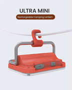 CLAYMORE Ultra Mini (Red) - Outdoor Rechargeable LED Light for Camping, Tent, Backpacking, Emergency and Industrial Use. Waterproof, Portable Lantern with USB-C, Up to 24 Hours Battery Life.
