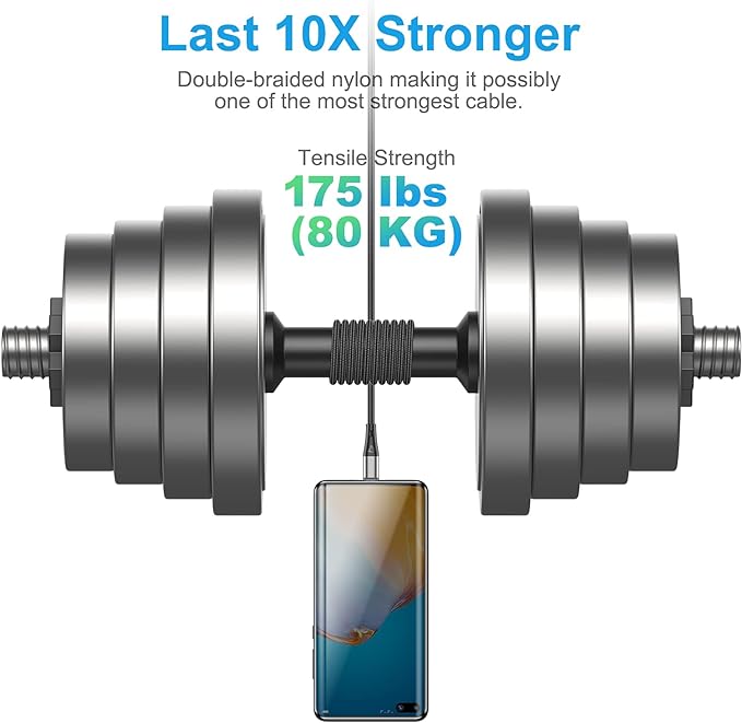 Short USB Type C Cable,3pack 1ft Premium Nylon Braided Fast Charging 3A Rapid Charger Quick Cord,Type C to A Cable Compatible for Samsung Galaxy S21 S20 S10 S9 S8 Plus,Note 20 10 9 8, LG V50 V40 G8 G7