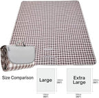 Extra Large Picnic Blanket Beach Blankets, Outdoor Foldable Waterproof Sand Mat for Beach Camping Hiking Travel Family Concerts Grass Park Music Festival Lawn Mats (Brown, 80x60inch)