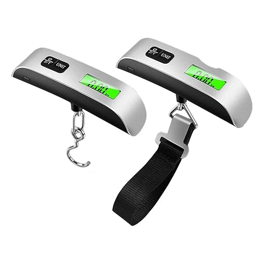 Luggage Weight Scale, 5pcs 50kg/110lb Electronic Hanging Suitcase Travel Weighs Portable Digital Luggage Weight Scale LCD Display Hand Luggage Scale,for Travel(Hand Strap)
