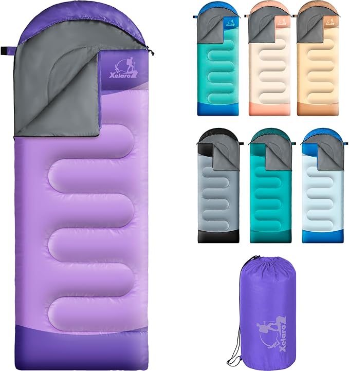 Sleeping Bags for Adults Kids - 3 Season Cold&Warm Weather Waterproof Camping Sleeping Bags - Lightweight Sleeping Bags for Camping Hiking Outdoor Travel