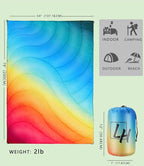 Outdoor Puffy Camping Blanket, Lightweight Down Alternative Puffy Waterproof Stadium Blanket with Portable Bag, Lightweight Camping Blanket for 2 People, Cold Weather, Sports, Travel, Car, 79*54 inch